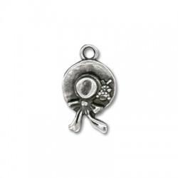 Zamak Charm Hat 16x26mm