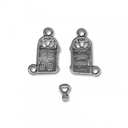 Ciondolo in Metallo Zama Set Porta e Chiave 10x18mm