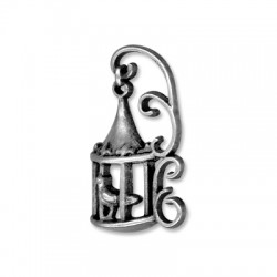 Zamak Pendant Bird Cage 20x35mm