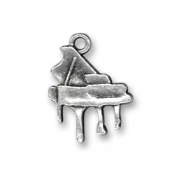Breloque Piano en Métal/Zamac, 15x19mm