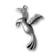 Colgante de Metal Zamak Pájaro 19x30mm