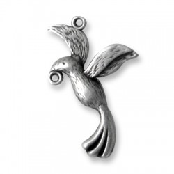 Colgante de Metal Zamak Pájaro 19x30mm