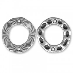 Intercalaire Rond Sculpté en Métal/Zamac, 25mm