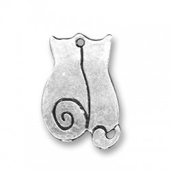 Zamak Charm Cats 16x25mm