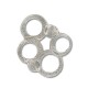 Ciondolo in Metallo Zama Cerchi 70x75mm