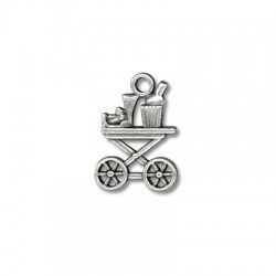 Ciondolo in Metallo Zama Carrello Cocktail 15x22mm
