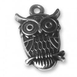 Zamak Charm Owl 14x23mm