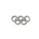 Colgante de Metal Zamak Anillos Olímpicos 25x13mm