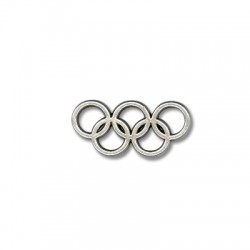 Zamak Pendant Olympic Games Rings 25x13mm
