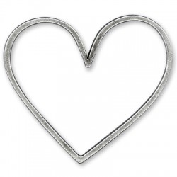 Colgante de Metal Zamak Corazón 75x65mm