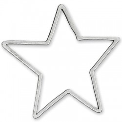 Pendentif Étoile en Métal/Zamac, 82x85mm