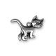 Breloque Chat en Métal/Zamac, 30x21.5mm