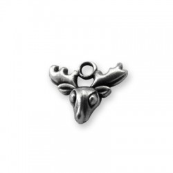 Zamak Charm Reindeer Head 20x16mm