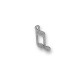 Zamak Charm Music Note 8x16mm