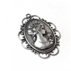 Colgante de Metal Zamak Camafeo 32x42mm
