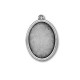 Ciondolo in Metallo Zama Base Cornice Ovale 26x54 (Int. 22x31mm)