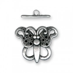 Cierre Aro Barrita de Metal Zamak Mariposa 31x38mm