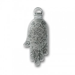Colgante de Metal Zamak Mano de Hamsa Fatima 28x63mm
