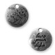 Zamak Charm Round Live Your Life 15mm