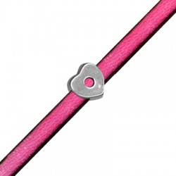 Passant Cœur en Métal/Zamac, 11mm (Ø 2.5x6.5mm)