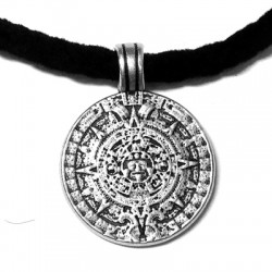 Colgante de Metal Zamak Redondo Disco de Maya 25mm