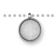 Cadre Rond Support en Métal/Zamac, 22mm (int. 20mm)