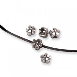 Passant Fleur en Métal/Zamac, 5mm