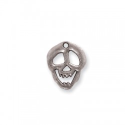 Colgante de Metal Zamak Calavera Plana 17x21mm