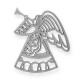 Zamak Pendant Angel 88x100mm