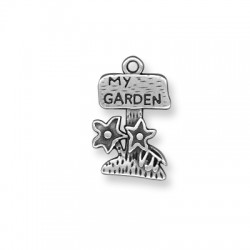 Zamak Pendant 'My Garden' 18x25mm