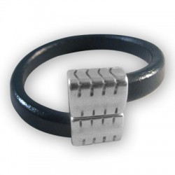 Fermoir Aimanté en Métal/Zamac pour Cuir Regaliz, 19x27.5x10.5mm (Ø 7.5x10.4mm)