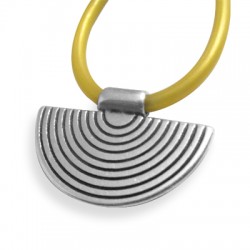 Pendentif Demi-cycle en Métal/Zamac, 35x23mm