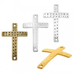 Conector de Metal Zamak Cruz Curvada 30x44mm