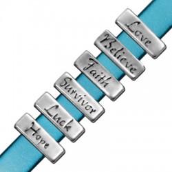 Zamak Slider with Wishes 18x6mm Ø10.2x2.2mm