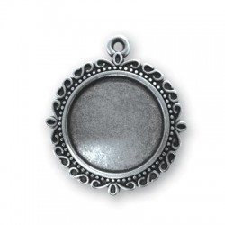Colgante de Metal Zamak Base Marco Redondo 38mm (Int. 24mm)