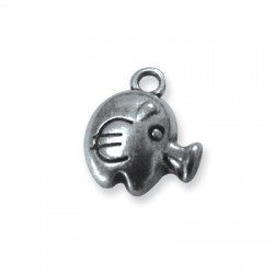 Ciondolo in Metallo Zama Maialino Salvadanaio13x16mm