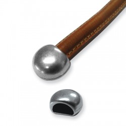 Terminale Capocorda in Metallo Zama Liscio 16x14mm (Ø 10.3x5.6mm)