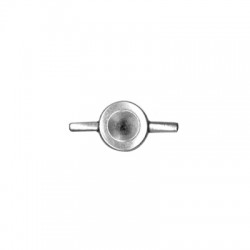 Zamak Clasp Rubber Cord Connector SS29 Chaton Setting 22x10mm Bar 2.3mm