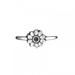 Intercalaire Fleur pour Cordon PVC en Métal/Zamac, 10x21/2.1mm