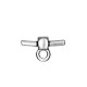 Zamak Clasp with Bail for Rubber Cord 16mm Bar 2.1mm