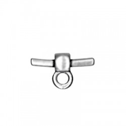 Intercalaire Embout avec Anneau pour Cordon PVC en Métal/Zamac, 16/2.1mm