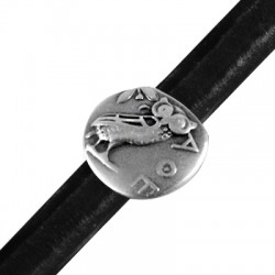 Passant Hibou en Métal/Zamac pour Cuir Regaliz, 19mm (Ø 7x10mm)