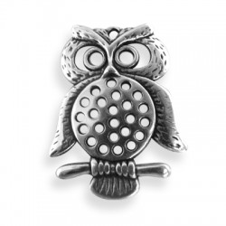 Zamak Pendant Owl 46x35mm