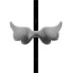 Pasador de Metal Zamak Alas de Ángel 40x13mm (Ø1.3mm)