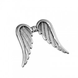 Pasador de Metal Zamak Alas de Ángel 32x34mm (Ø1.8mm)