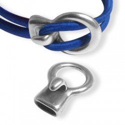 Chiusura a Gancio in Metallo Zama 33x23x4mm (Ø 11x5.3mm)