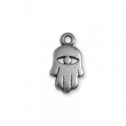 Colgante de Metal Zamak Mano Hamsa Fatima 16x9mm (Ø 1.6mm)