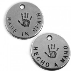 Breloque Logo 'Made in Spain / Hecho a Mano' en Métal/Zamac, 13mm