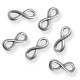 Intercalaire Signe Infini en Métal/Zamac, 15x6mm