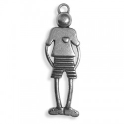Colgante de Metal Zamak Niño 19x53mm